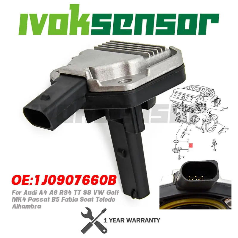 

Oil Tank Level Sensor 1J0907660 1J0907660A 1J0907660B For AUDI A2 A3 A4 B5 B6 B7 A6 C5 C6 A8 D2 A8L D3 TT
