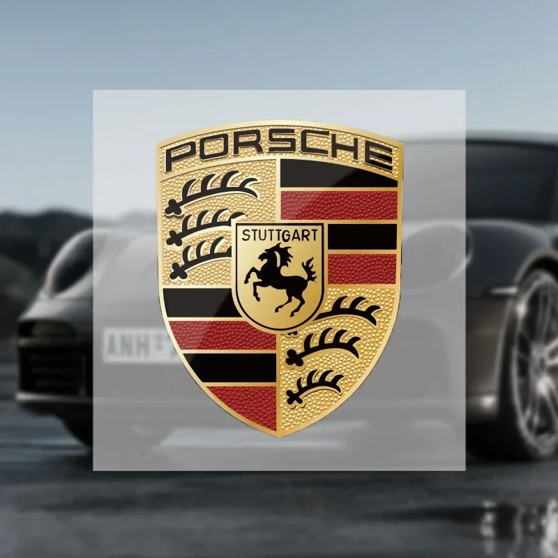 Emblema do carro 3d logotipo da porta traseira emblema traseiro tronco capa adesivo decoração para porsche cayenne panamera macan cayman 911 718