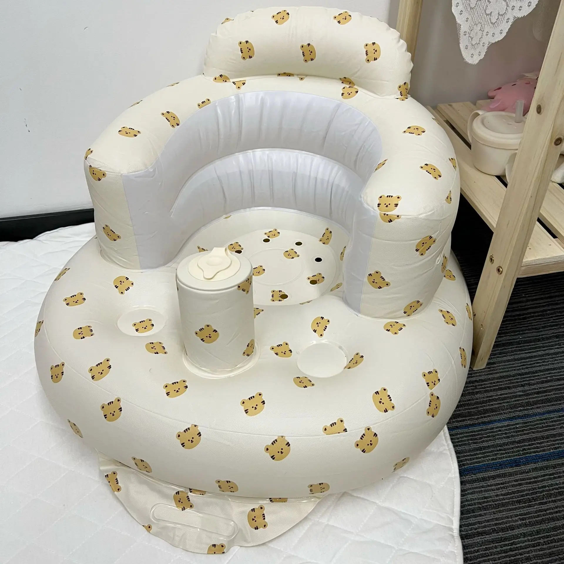 Aprende a sentarse en una silla, sofá inflable para bebé, artefacto para sentarse y ponerse de pie, entrena los niños a aprender a hacer un asiento.