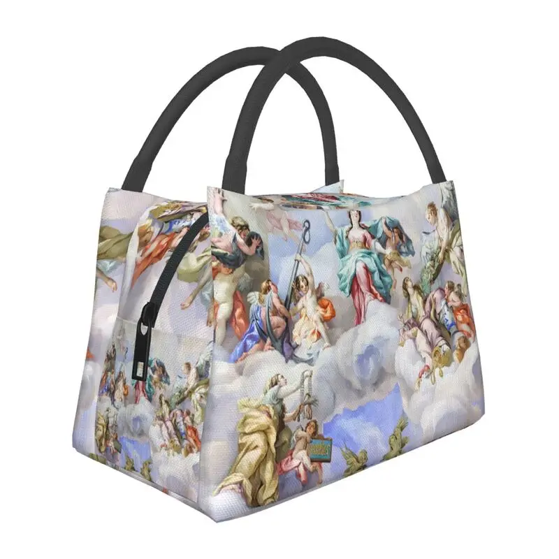 Baroque Mural In Karlskirche Thermal Insulated Lunch Bag Women St Charless Church Resuable Lunch Container Storage Meal Food Box