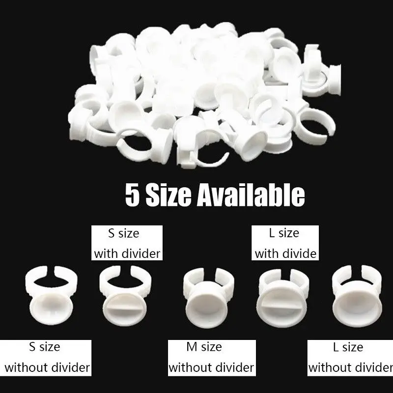 

100pcs Disposable Ring Caps Microblading Tattoo Ink Cup For Permanent Pigment Holder Rings Accessories Makeup Tools