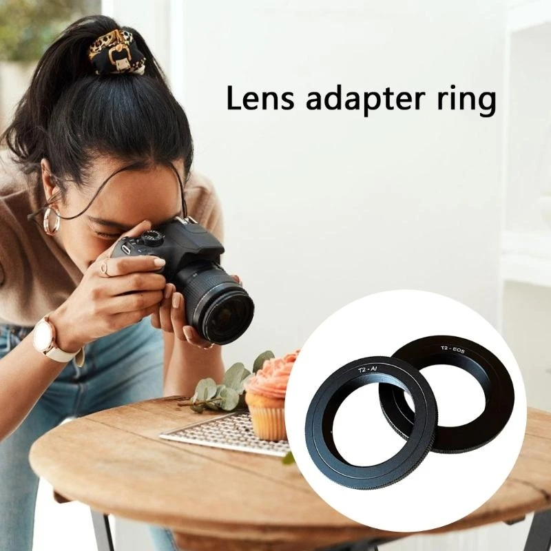 Bộ chuyển đổi ống kính kim loại T2 Camera gắn cho chim xem tùy chọn