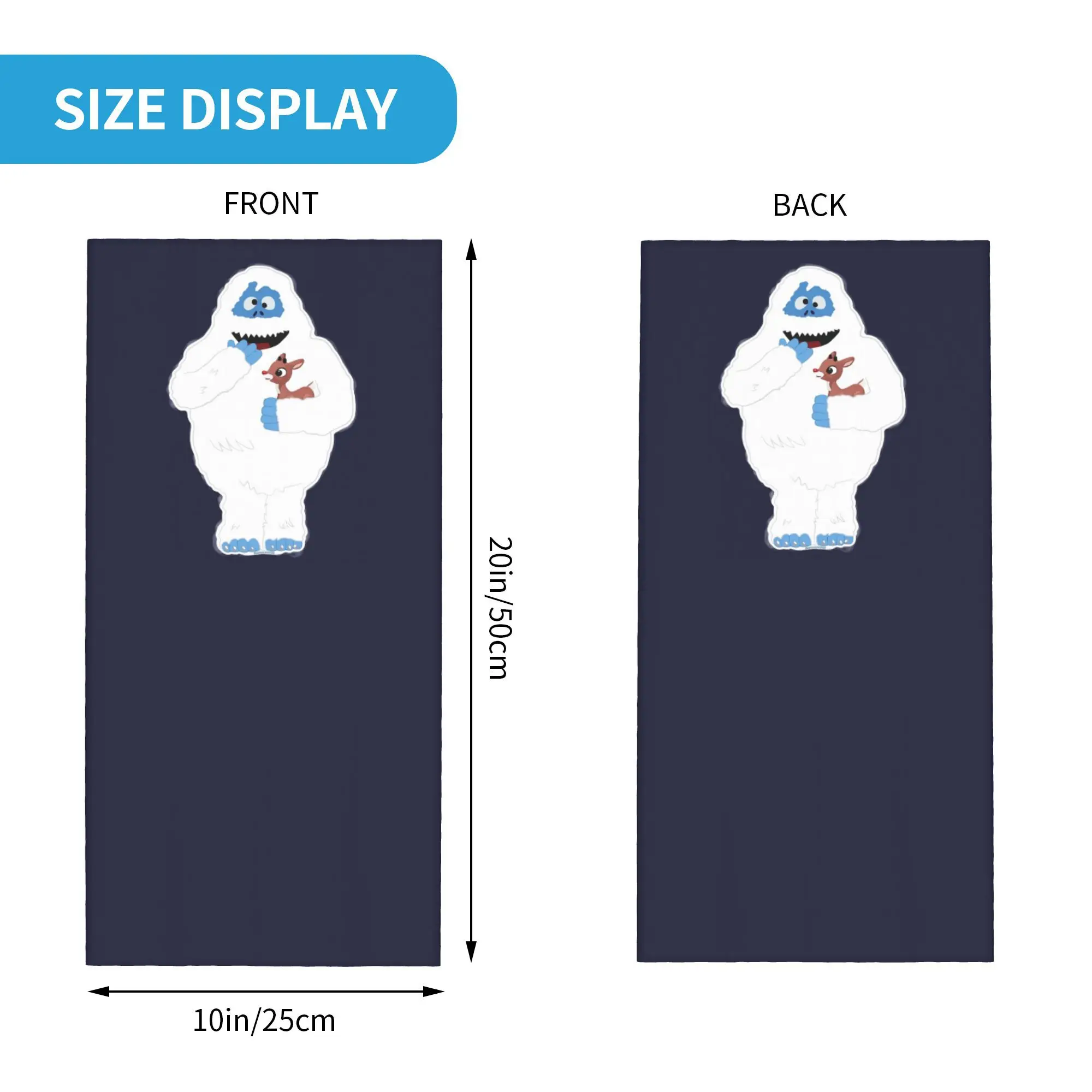 عيد الميلاد رجل الثلج البغيض مع رودولف باندانا الرقبة الجراب مطبوعة التفاف وشاح متعدد الاستخدام ركوب الدراجات وشاح الجري