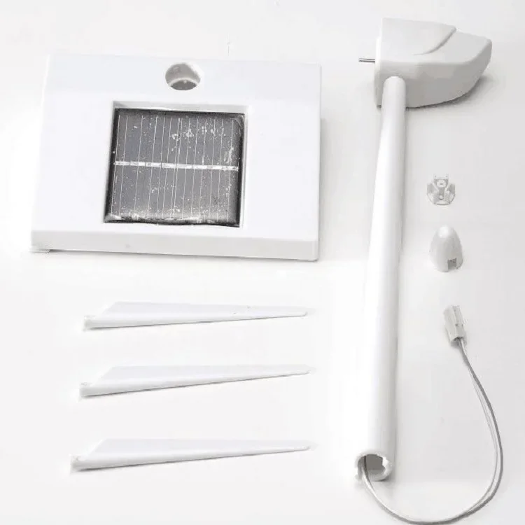 مجموعة بناء نموذج طاحونة هوائية تعمل بالطاقة الشمسية للأطفال، طاحونة هوائية تعليمية إلكترونية لتزيين المزرعة، طاحونة هوائية إلكترونية #4