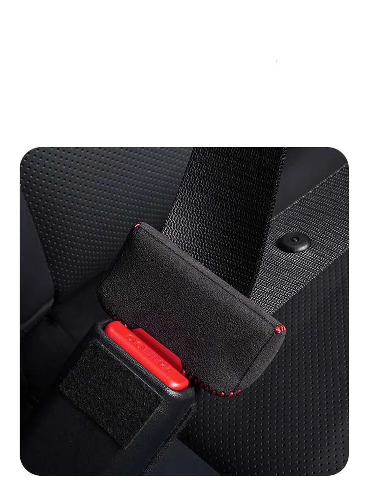 Car Interior Seat Belt Clip Buckle Suede Safety Belt Anti-Scrape Protective Sleeve Cover Modified Accessories