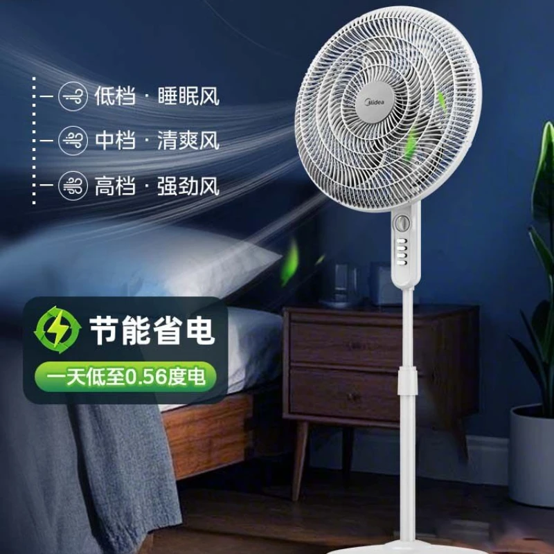 

20-дюймовый бытовой бесшумный электрический напольный вентилятор промышленного типа с мощным потоком воздуха и большой головкой для гостиной