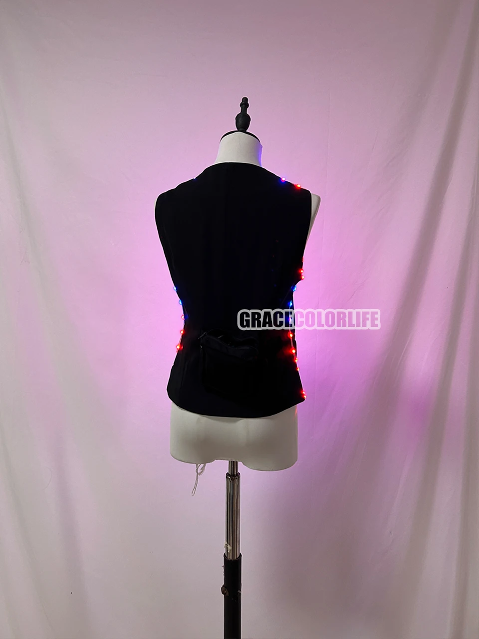 サイバーパンク カラフル LED グローベスト バー DJ シンガー パーティー衣装 LED 光るステージショー衣装 ナイトクラブイベント用