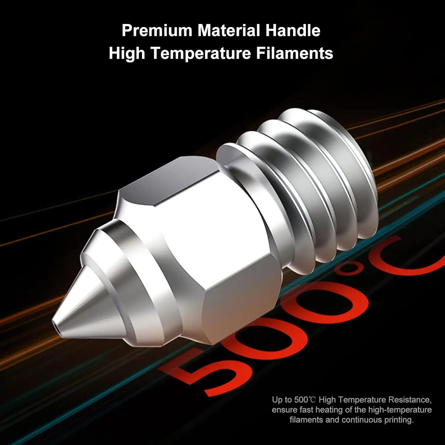 Creality MK8 Düse CR-6 SE Hartstahl Messing verkupferte Düsen für CR6 SE CR5 PRO /Ender 3 S1 pro / CR10 V2 / Ender 3-Düse – Detail 8