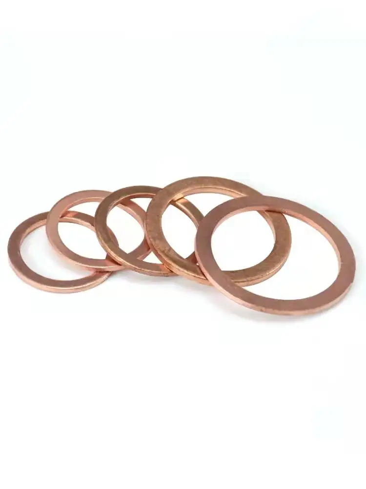 

1-50pcs M5 M6 M8 M10 Solid Copper Washer Shim Flat Ring Gasket Rings Seal Plain Spacer Washers Fastener