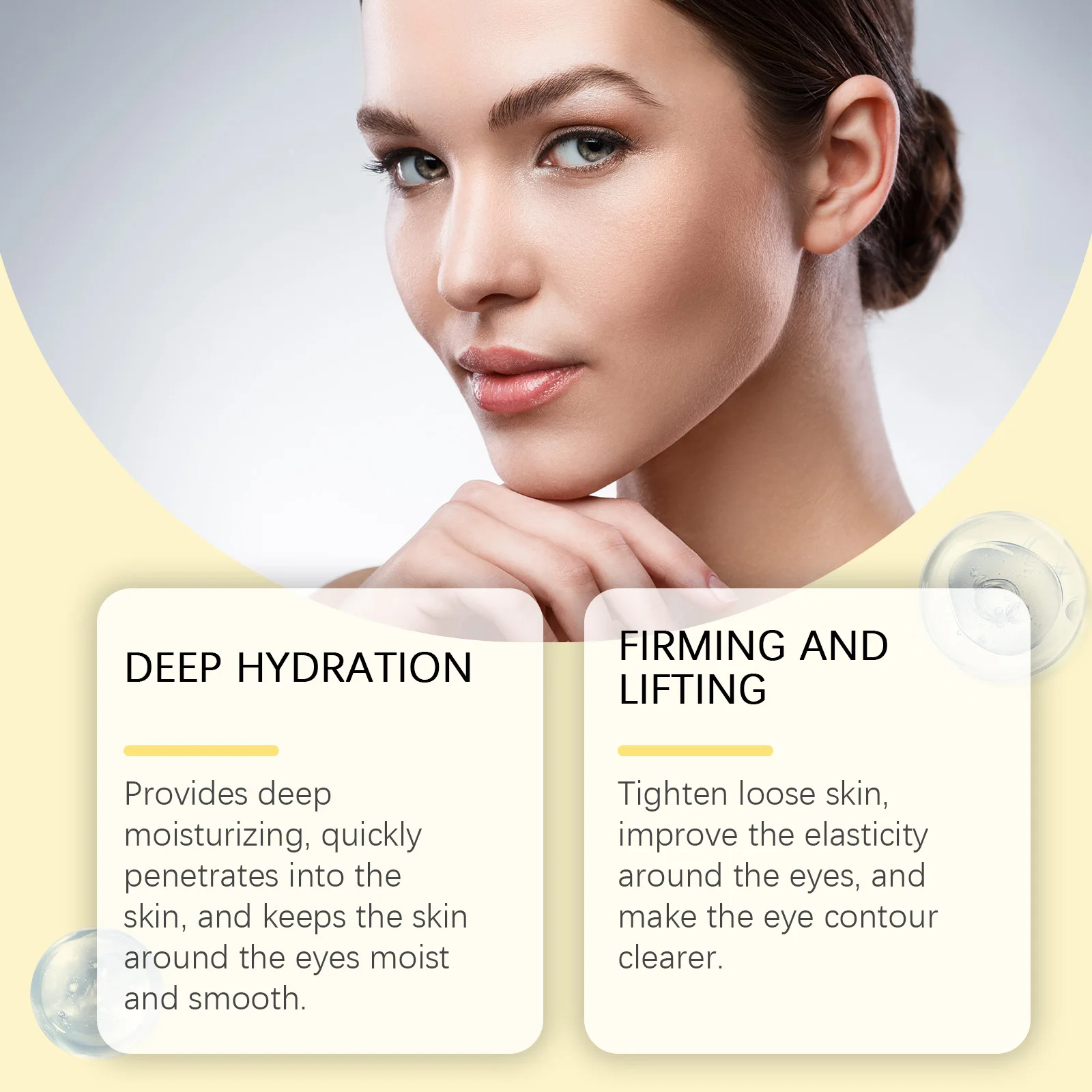 Ouhoe Golden Eye Mask Gently Nourishes And Improves The Elasticity Of Skin Around Eyes Reduce Dark Circles Increases Brightness