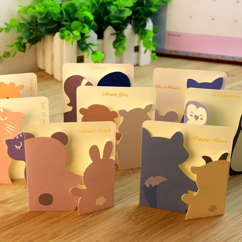 

Creative Greeting Card Envelope Set with You Warm Little Animal Greeting Cards 8 Options