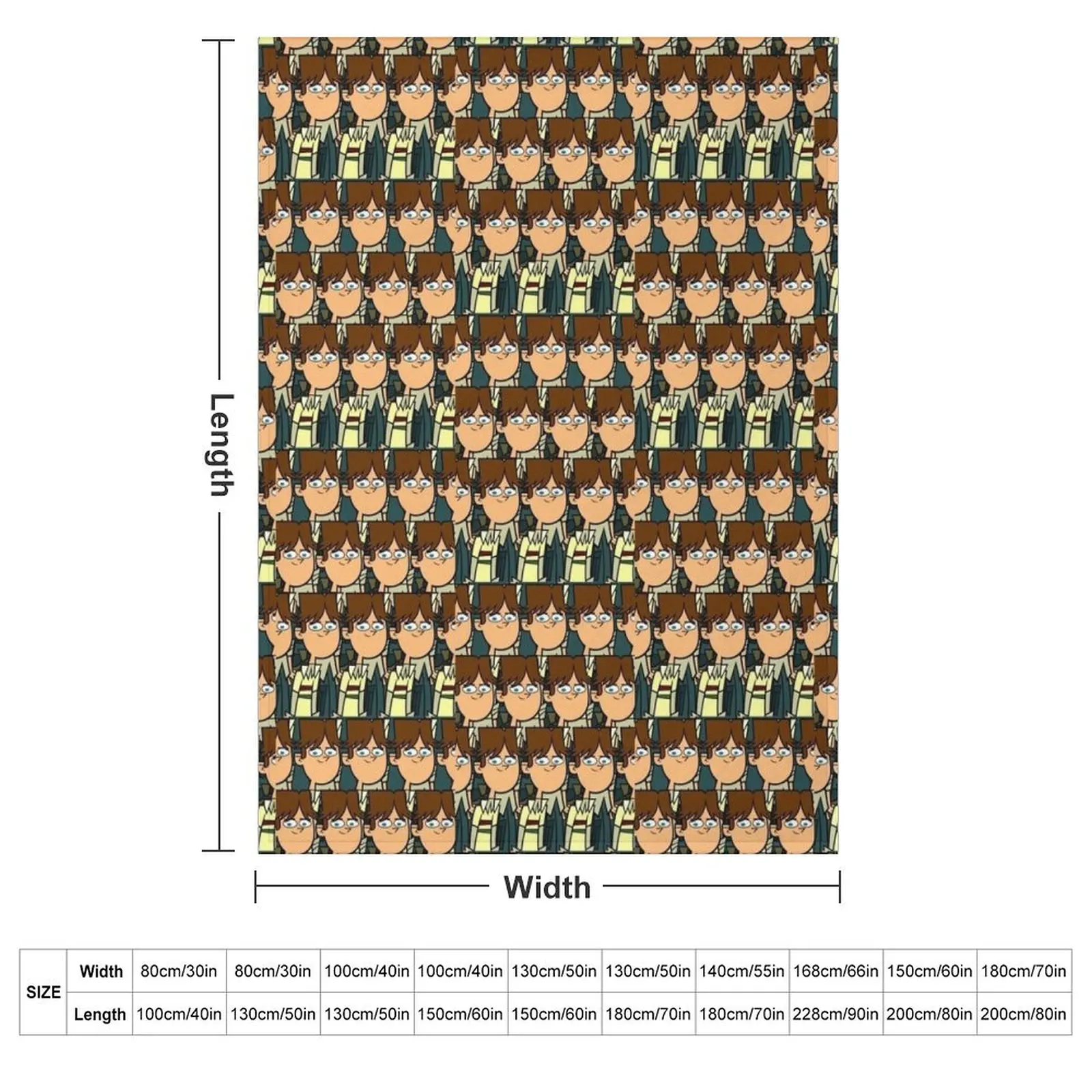 Total Drama Cody Graphic Throw Blanket Kid'S Hairys Baby Sofas Warm warm for winter Blankets