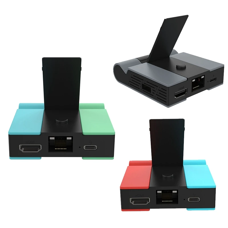 1080P อะแดปเตอร์ Dongle พอร์ต Gigabit Ethernet สําหรับ Nintendo SWITCH Dock Station HUB ประเภท C ถึง HD TV สําหรับคอนโซล SWITCH ทนทาน A