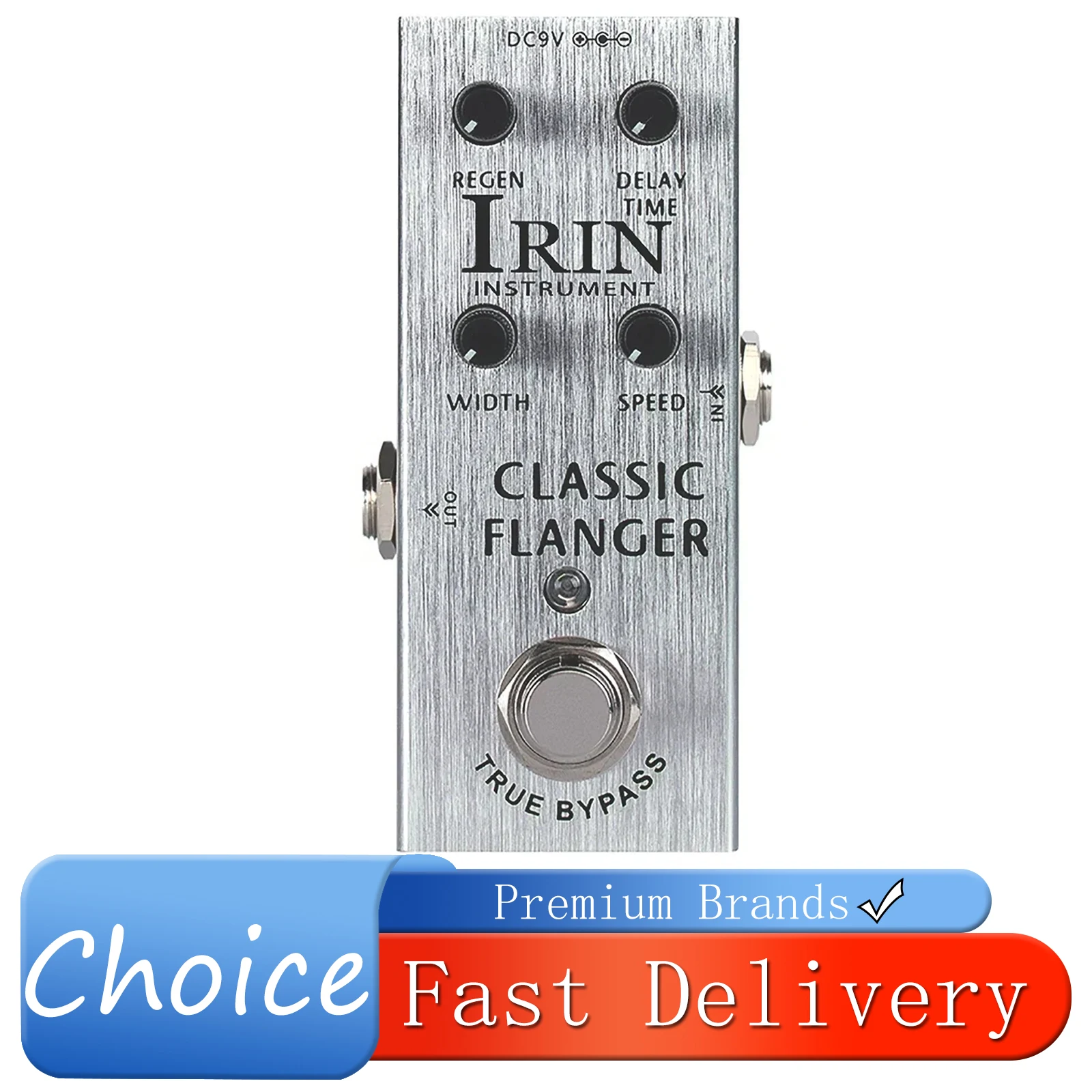 Pedal de Efecto para Guitarra Eléctrica IRIN Classic Flanger, Acabado Metálico, Efecto Vibrato Flanger, True Bypass, AN-13, Accesorios para Guitarra