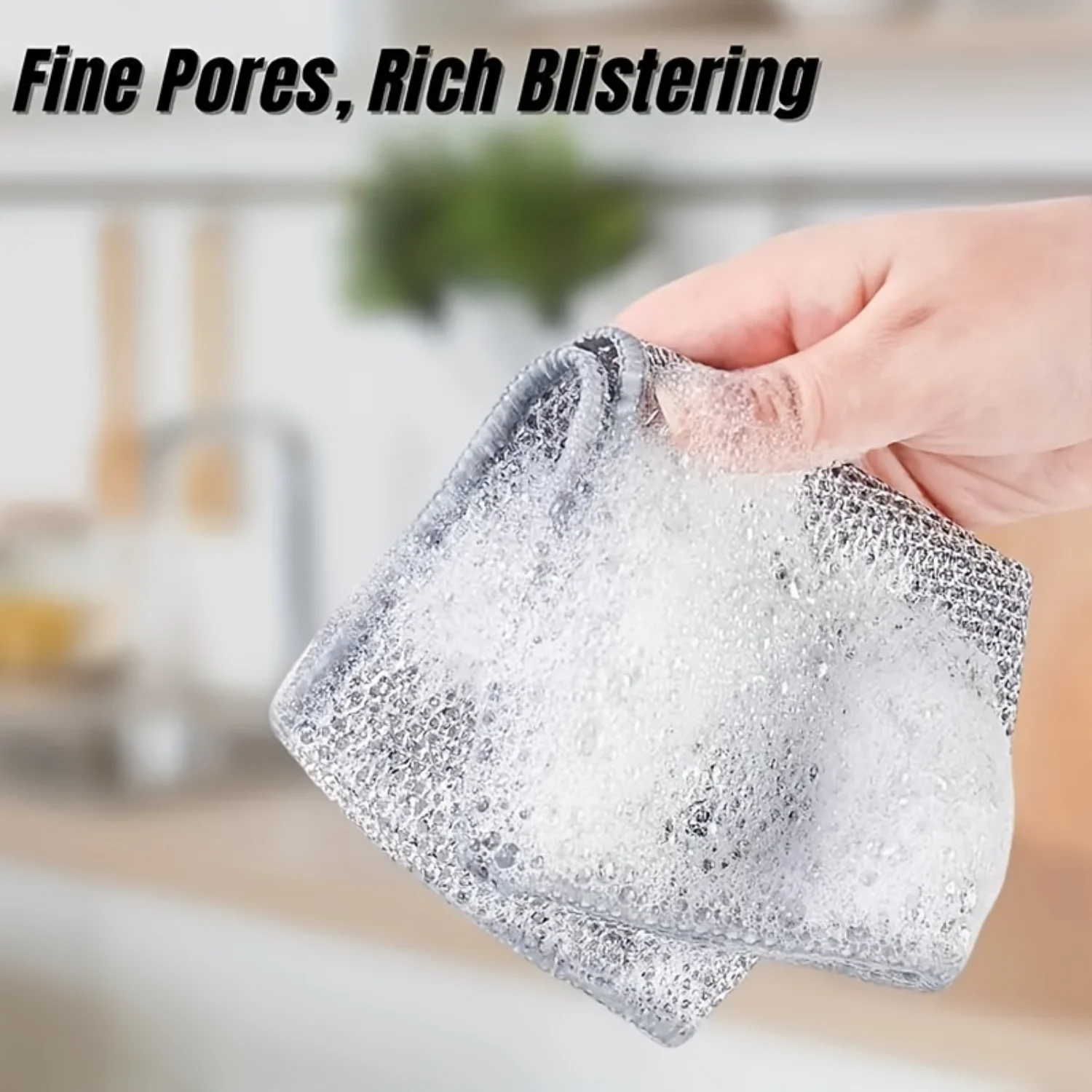 Stainless Steel Scrubber, Non-Stick Mesh Dish Cloth, Modern Cleaning Pads, Stove & Pot Scrubbing Wipes, Hood Sink Cleaner, Gre
