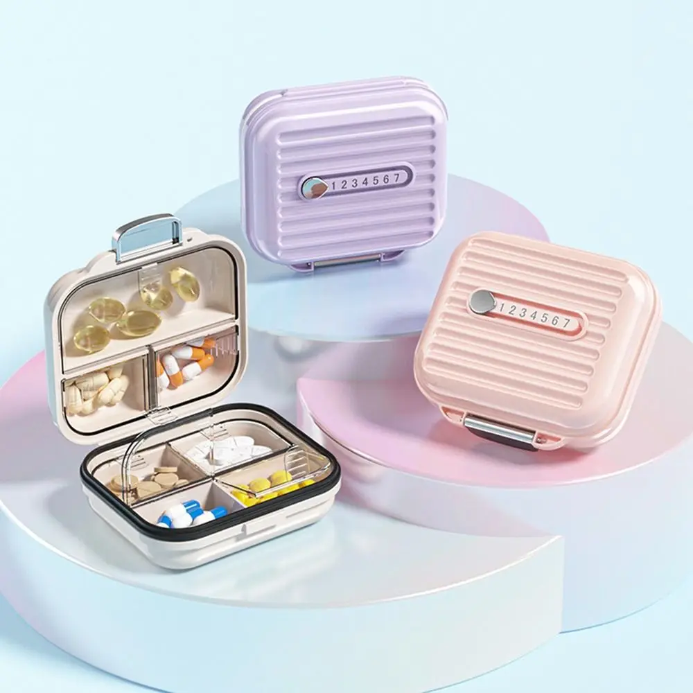 แบบพกพา Travel Pill Organizer ขนาดเล็กและขนาดใหญ่ 7 ช่องกล่องยารายสัปดาห์ Moisture-proof Airtight วิตามินคอนเทนเนอร์บ้าน