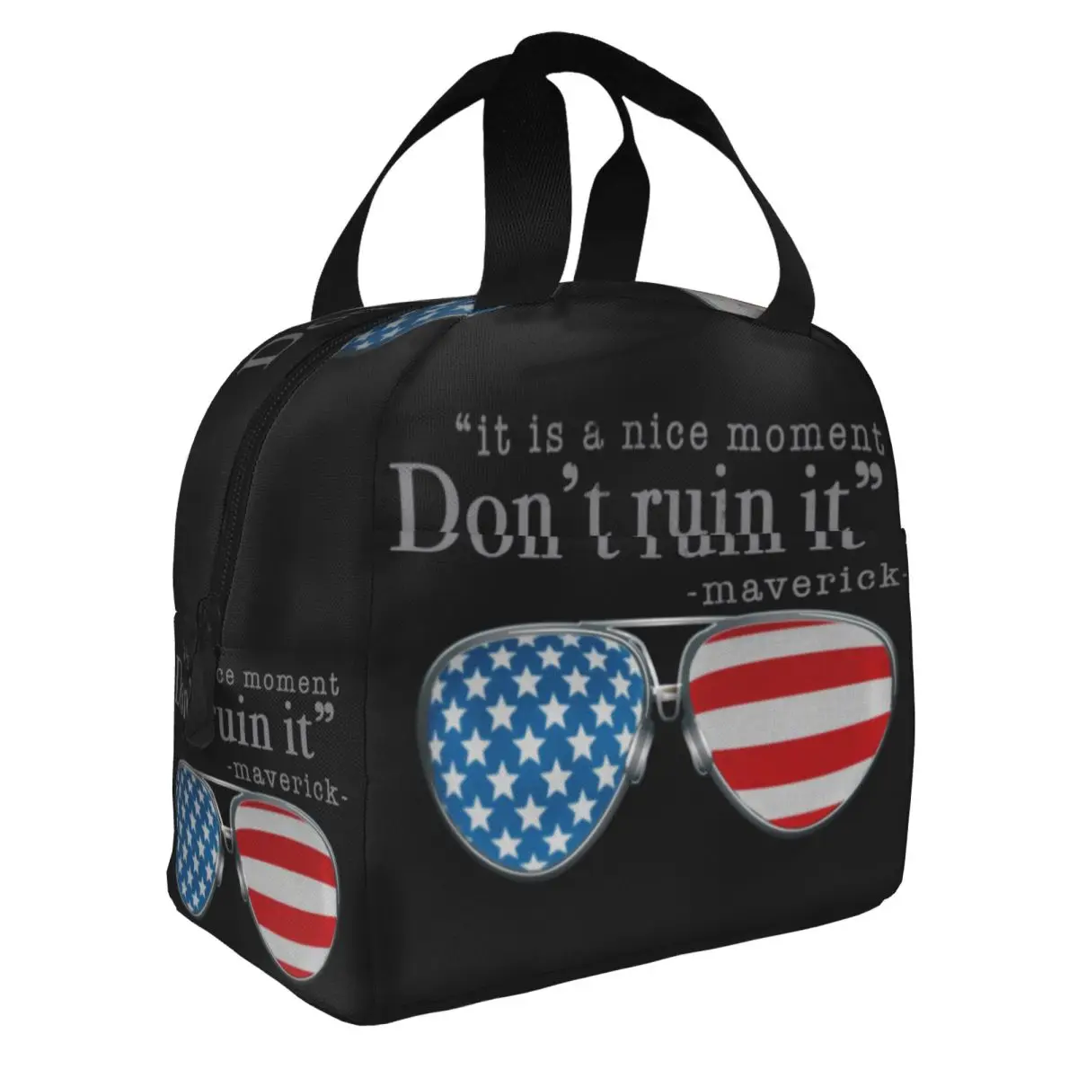 Tom Cruise Tv Movie Top Gun Maverick Insulated Lunch Bag for Work School Leakproof Cooler Thermal Bento Box