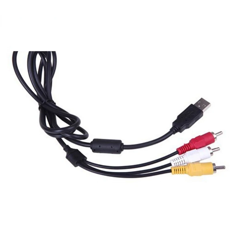 1.5 متر USB إلى RCA كابل USB 2.0 ذكر إلى 3 RCA ذكر موصل ستيريو الصوت والفيديو كابل التلفزيون محول سلك AV A/V TV محول