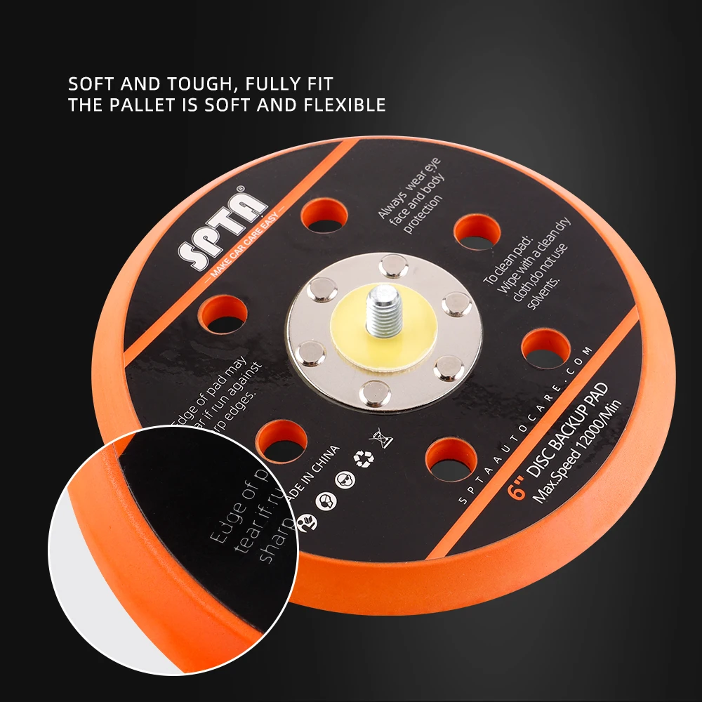 (シングルセール) SPTA 5 インチ 125 ミリメートル 6 インチ 150 ミリメートルバッキングサンダープレートフックループパッドデュアルアクションカーポリッシャーアクセサリー
