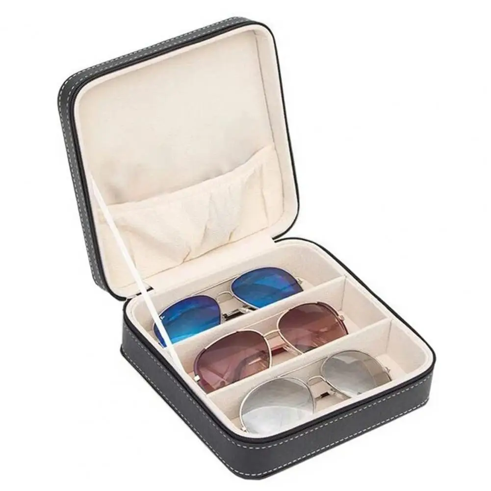 

Storage Organizer Glasses Jewelry Storage Case Soft Interior Moisture-proof Glasses Storage Box Organizer For Sunglasses