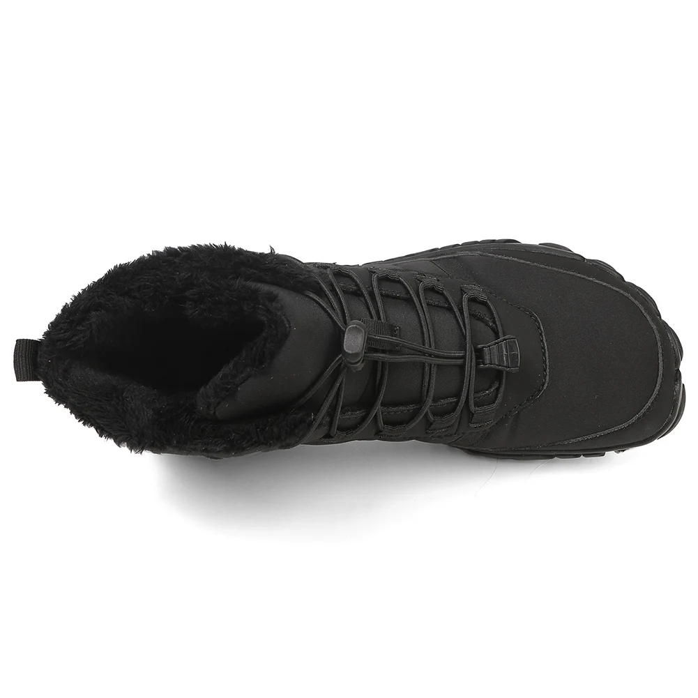 Botas de nieve descalzas, zapatos de Trekking al aire libre, botines de invierno informales con forro de piel, zapatillas térmicas ligeras para nieve para senderismo y escalada