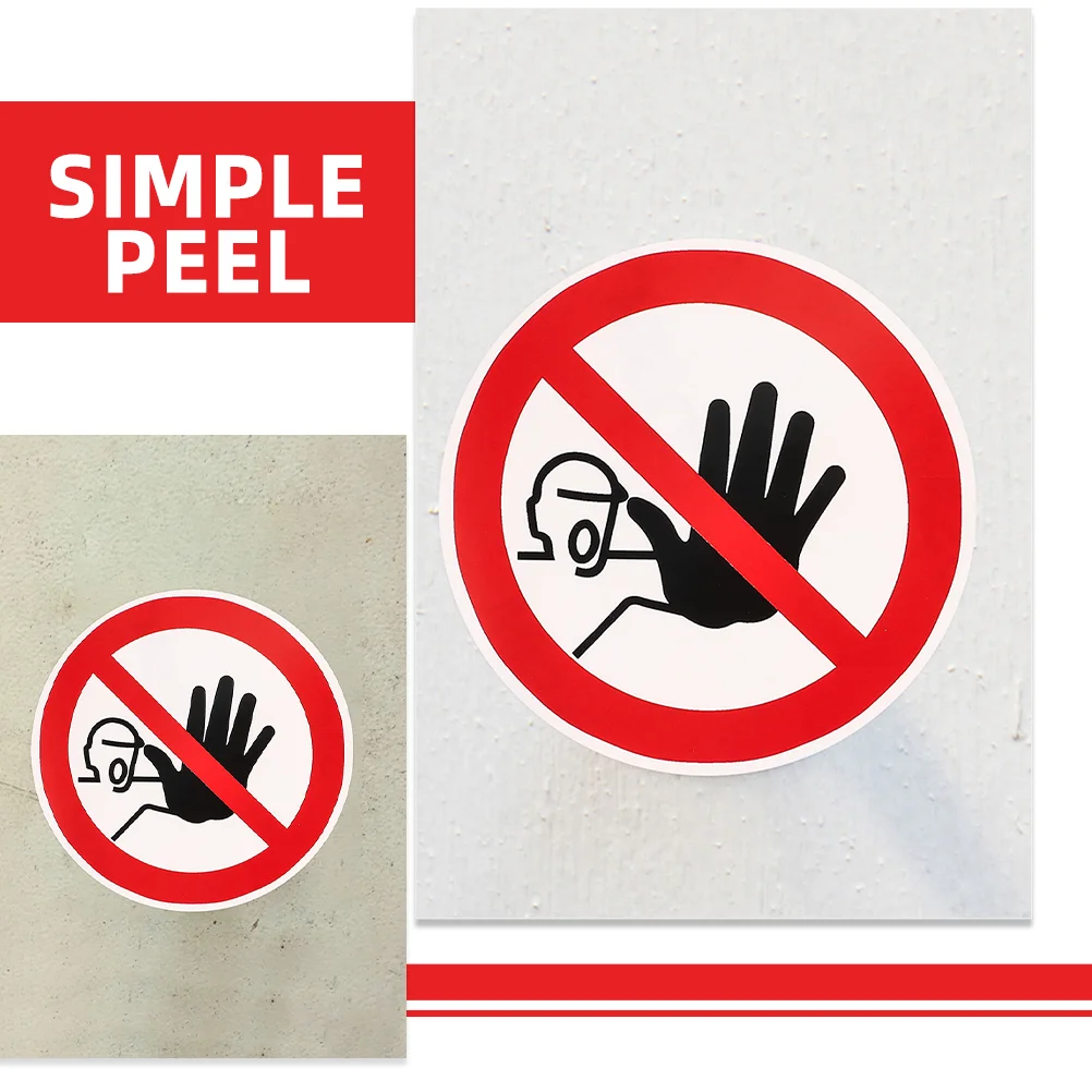 2 Stuks Waarschuwingsborden Rond Machine Stickers Geen Ingangssticker Zelfklevend Vinyl