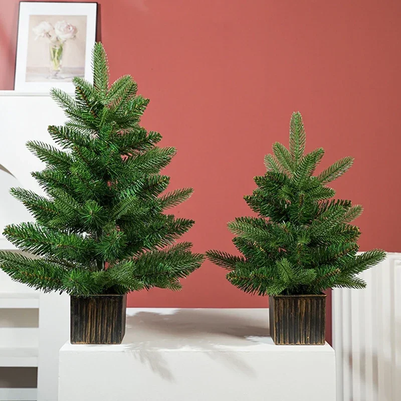 PE Environmental Protection Christmas Tree Simulation Pine Tree Desktop Atmosphere Decoration Ornament Small Christmas