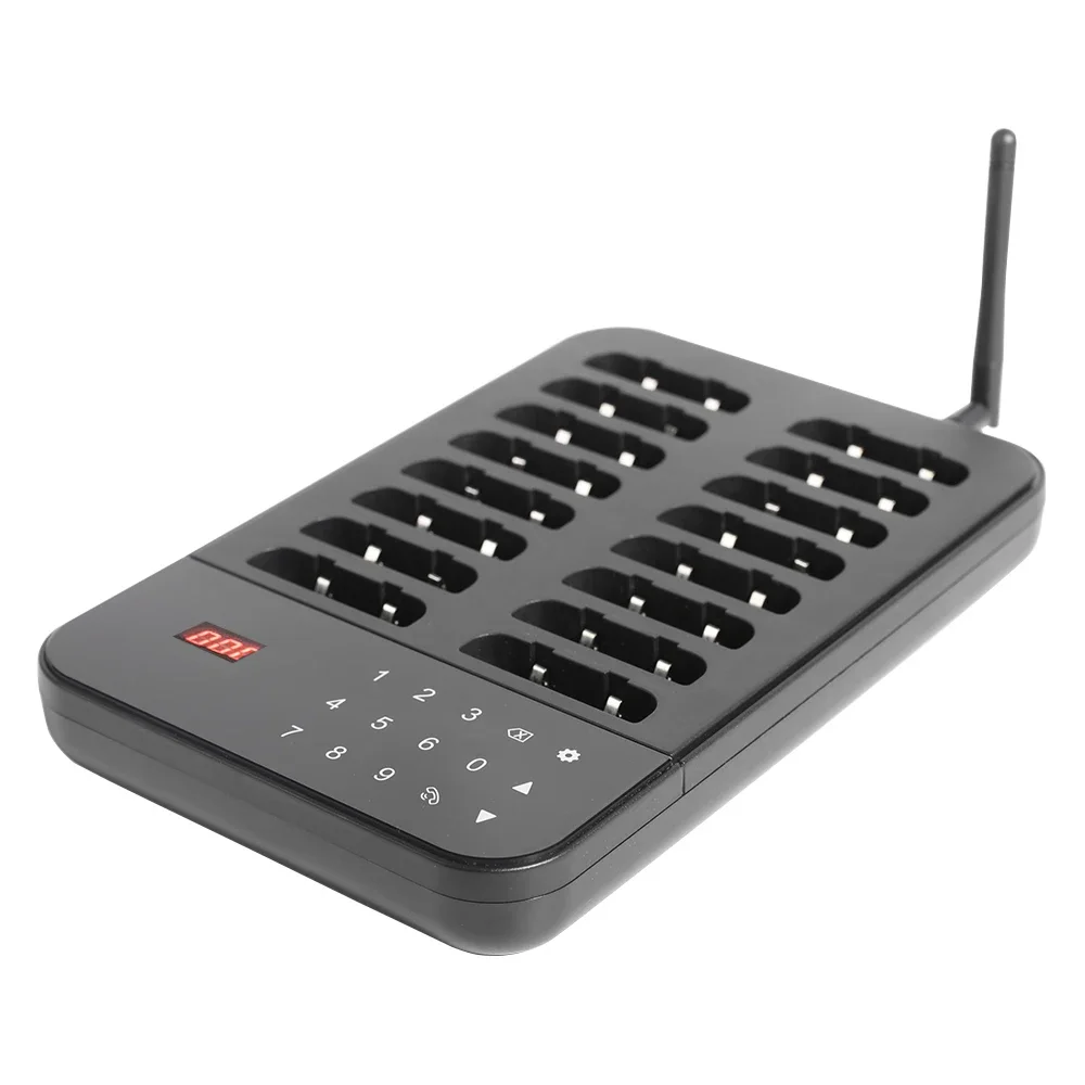 Wireless Restaurant Pager System Guest Customer Waiter Calling 16Beepers Pager Buzzer For Restaurant Food Court Cafe Beach Bar