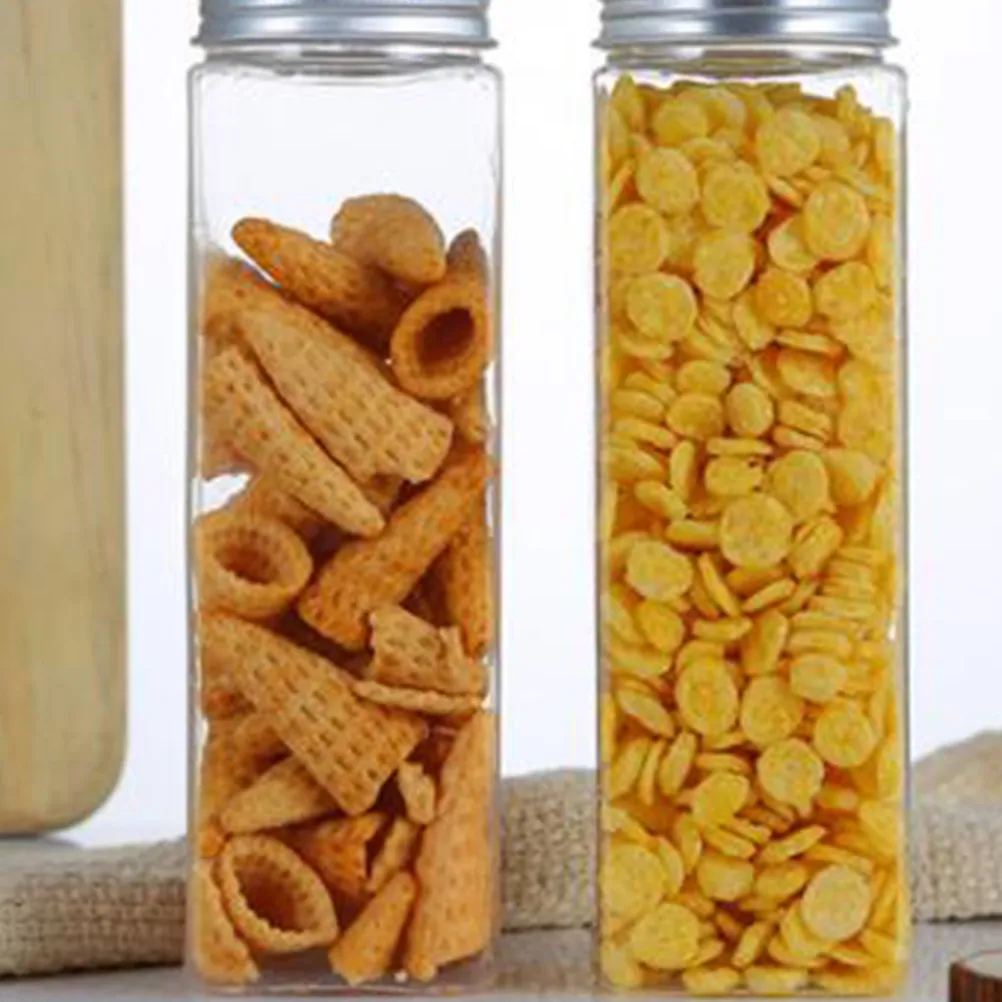 

5Pcs 500Ml Plastic Pet Bottle Clear Storage Container for Juice Water Beverage with Screw-on Lid Coffee Bottles