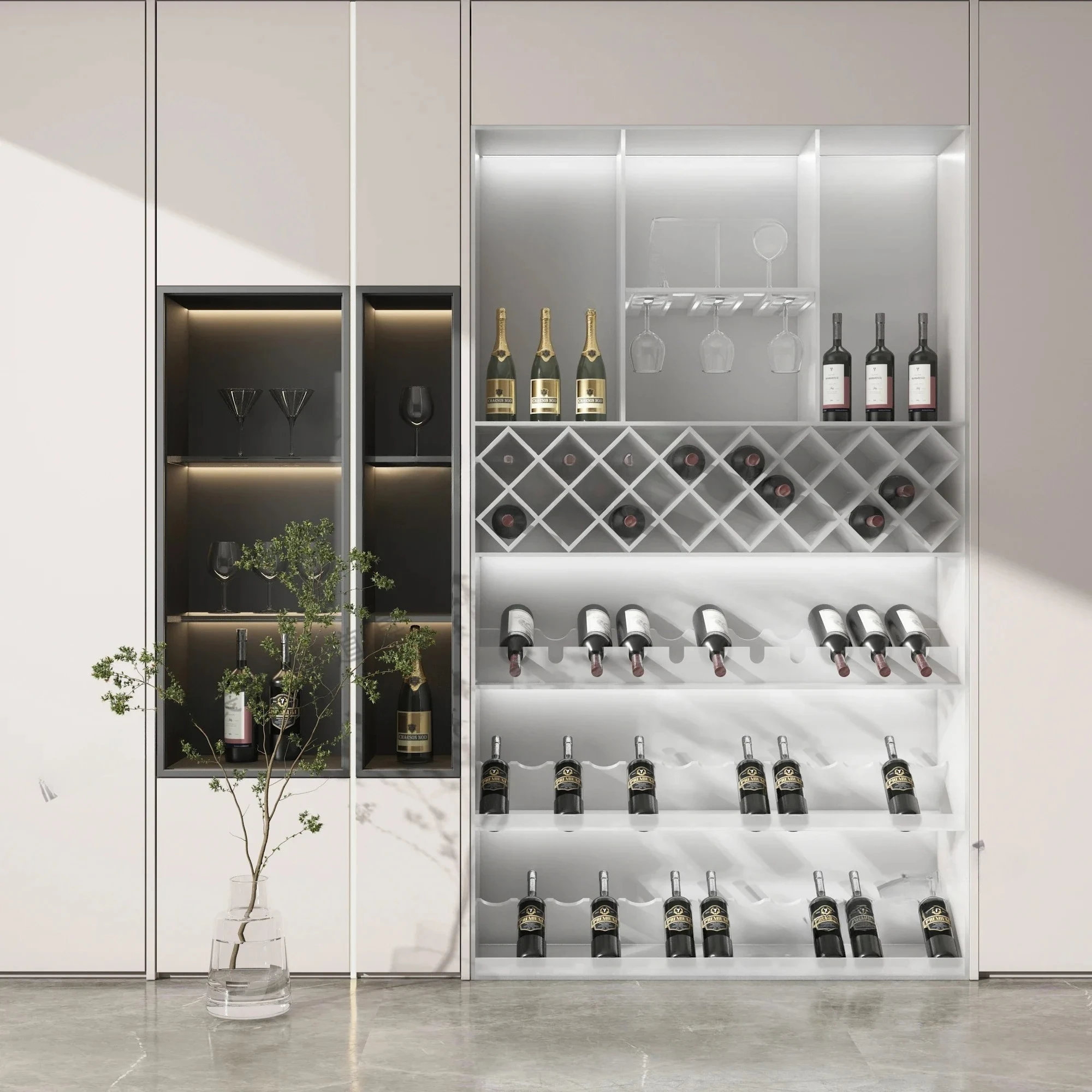 A15 Rak Antik Akrilik Lemari Pajangan Sederhana Rak Pajangan Transparan Rak Penyimpanan Rak Buku Lemari Anggur Multifungsi