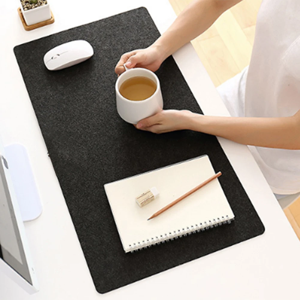 Office Computer Desk Mat Modern Table Mouse Pad Wool Felt Laptop Desk Mat