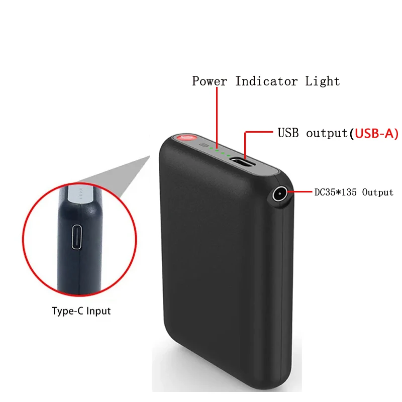5V 5000mAh Heated Gloves Battery Power Bank Rechargeable For Heating Vest, Heating Socks,Winter outdoor Batteries Mobile power
