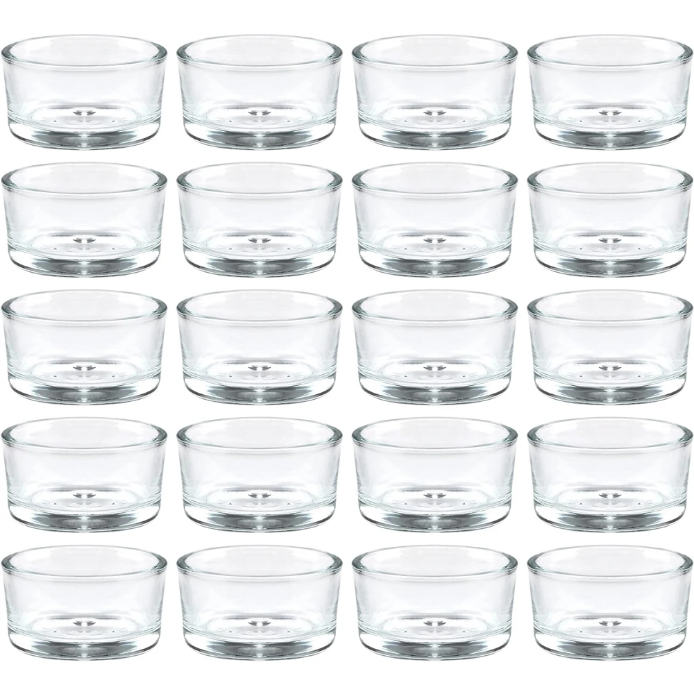 Clear Glass Tealight Candle Holders,Use for Weddings Parties Dinner,Wedding Centerpieces and Home Decor 1 x 2 Inches