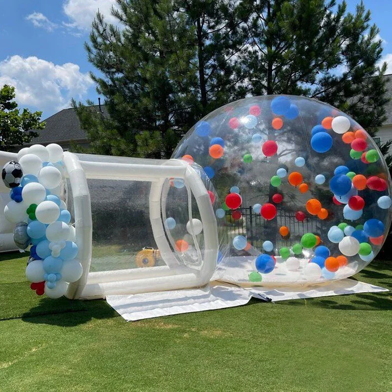 

Portable Outdoor Bubble Tent Transparent Bubble Dome House Inflatable Camping Tent House with Tunnel