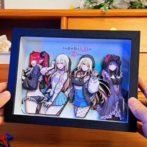 3D My Dress-Up Darling Autosestereograma Marin Kitagawa Shizuku Anime Ornamentos Periféricos Decoração de Mesa Brinquedo Presente