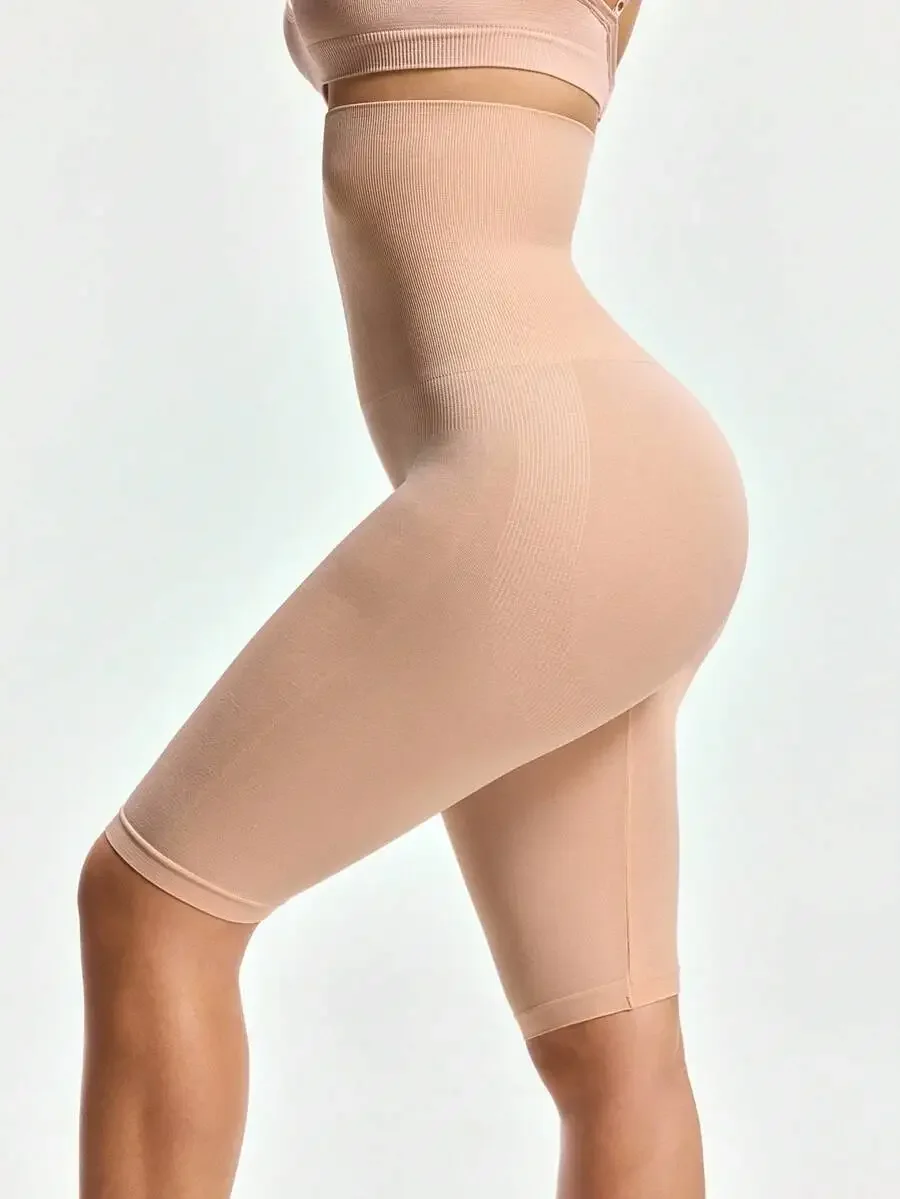 SHAPORA Pantalones Cortos Moldeadores de Cintura Alta, Sin Costuras, de Alta Elasticidad, Control de Abdomen, Color Sólido