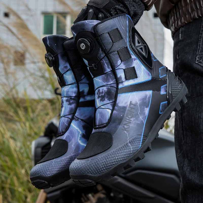 

Men's Motorcycle Riding Shoes Off-road Racing Boots Breathable Anti Slip Wear-resistant and Shock-absorbing Motorcycle Shoes