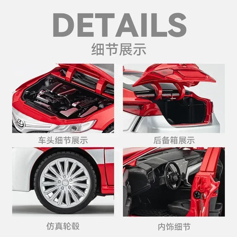 1:24 Camry taxi Hoge Simulatie Diecast Metaallegering Model auto Geluid Licht Trek Collectie Kinderen Speelgoed Geschenken A641