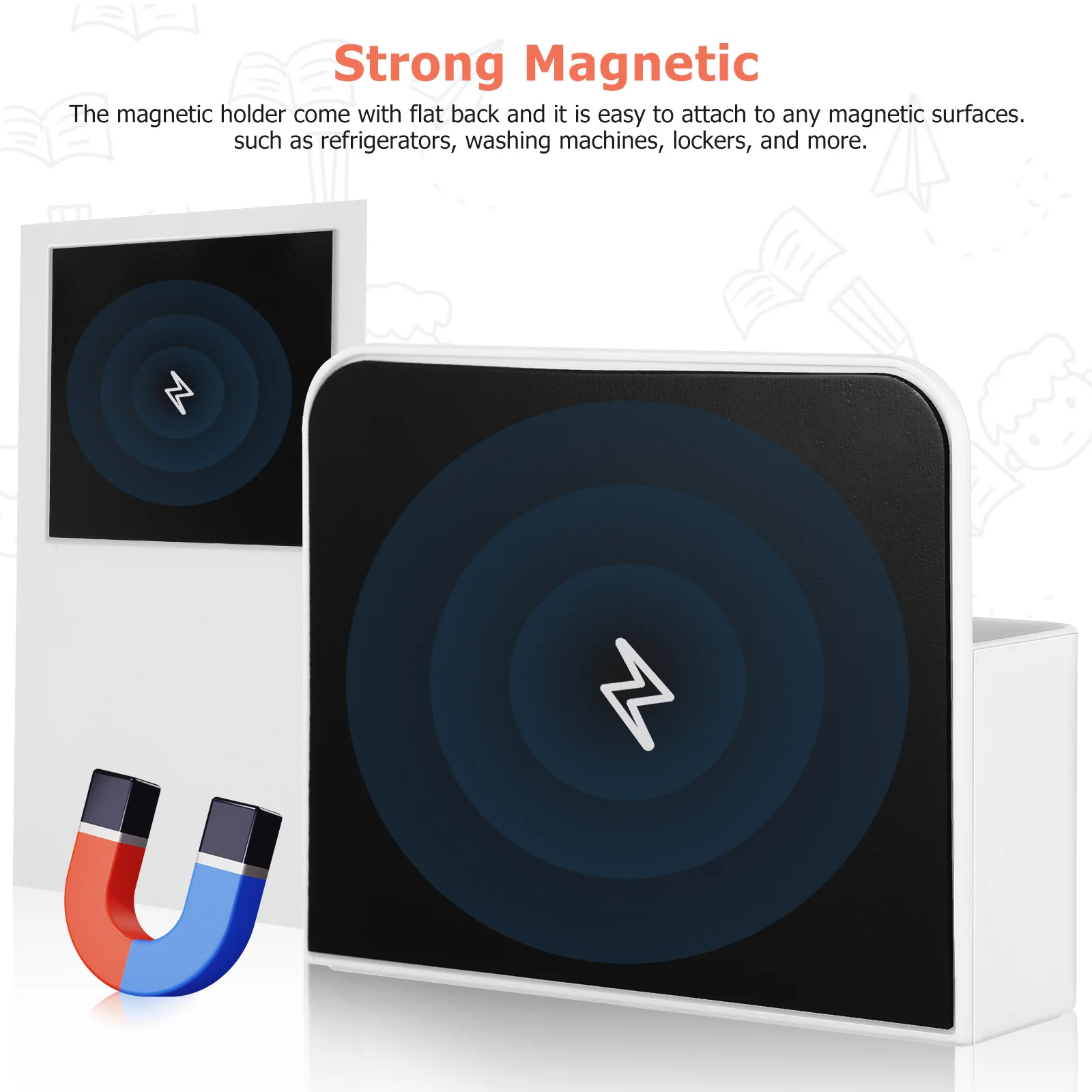 

1Set Magnetic Notepads and Pen Holder Magnetic Memo Pads for Refrigerator Grocery List Magnet Pad Small Notepad Fridge Note