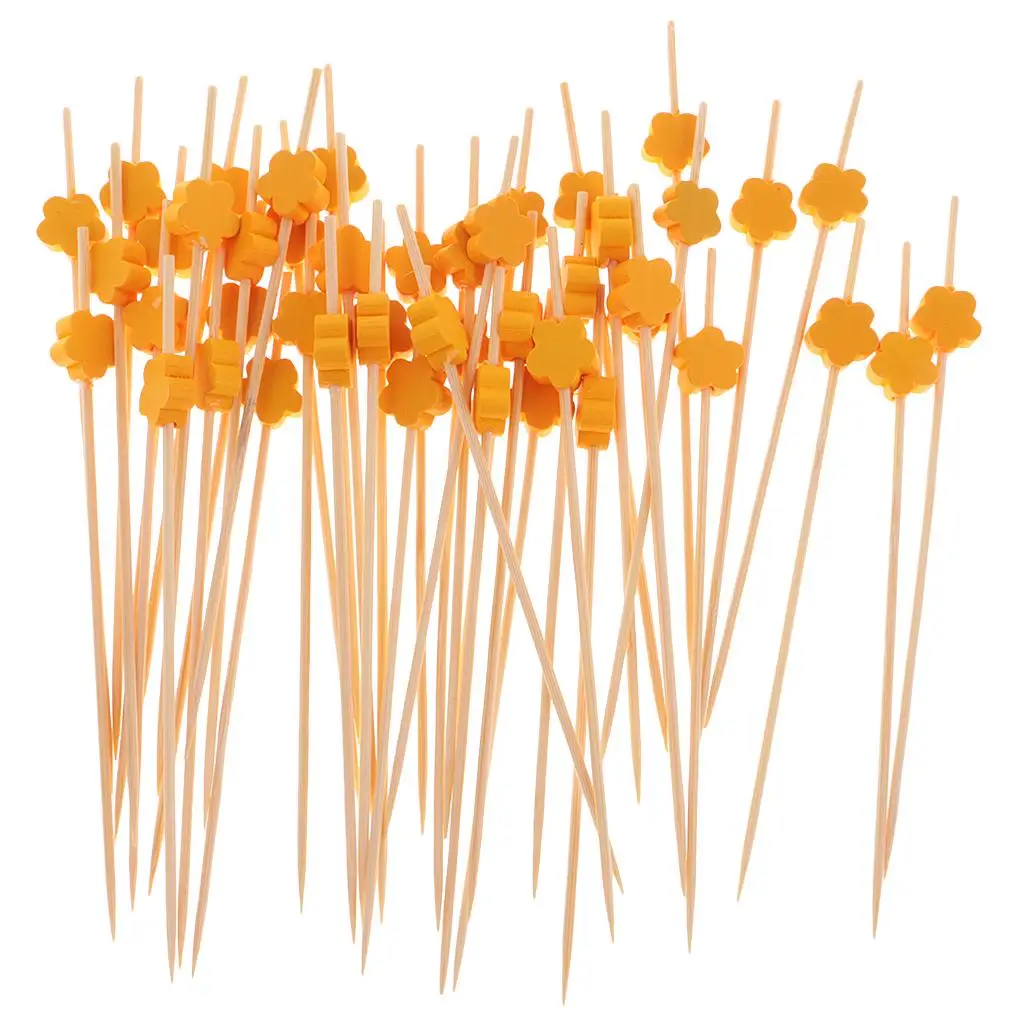 100x الخيزران كوكتيل العصي النمام المسواك ساندويتش الفاكهة كب كيك يختار 12 سنتيمتر #3