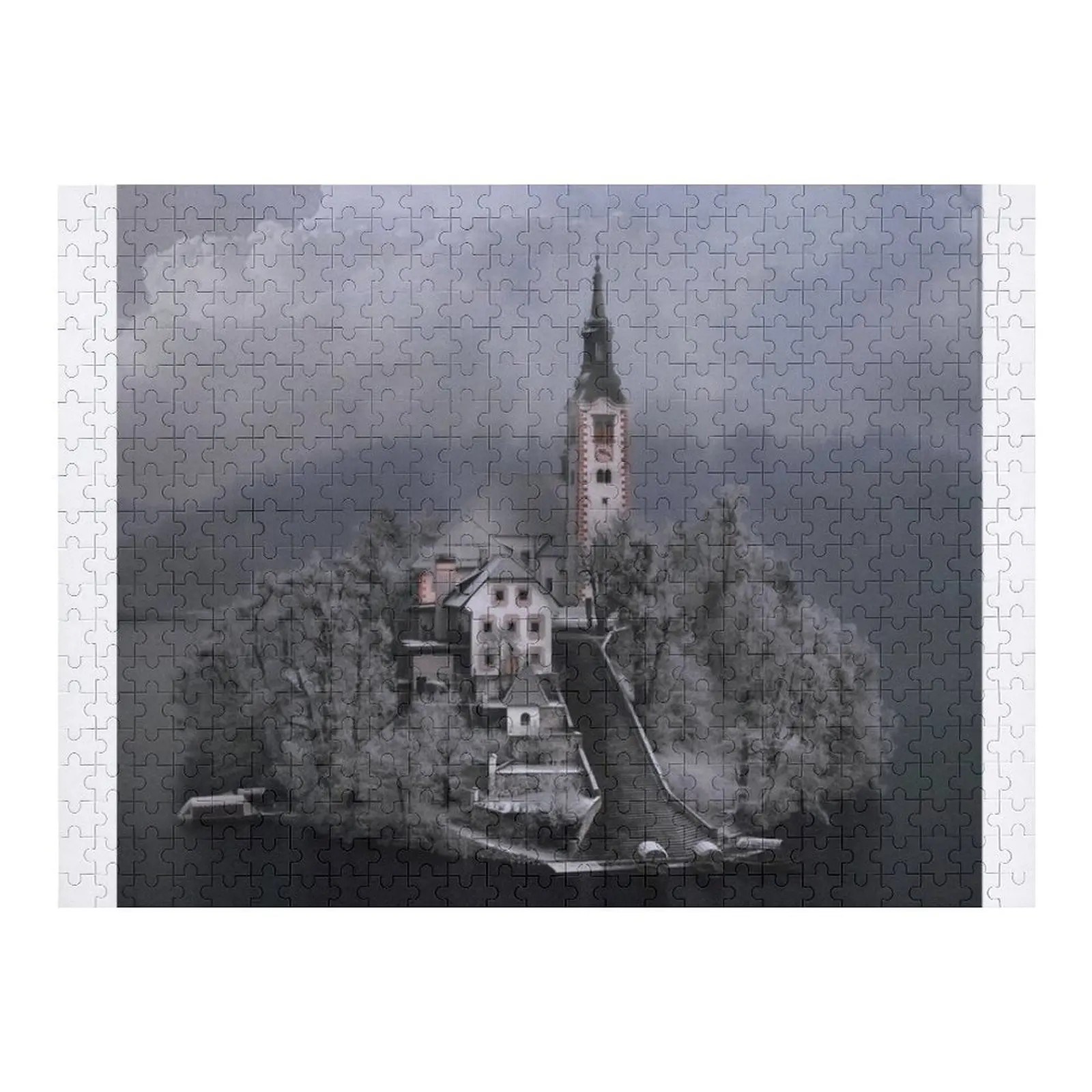 

Головоломка Lake Bled, Slovenia, таможенная с фотографиями, деревянные композиции для детей, кусочки головоломки, головоломка для взрослых