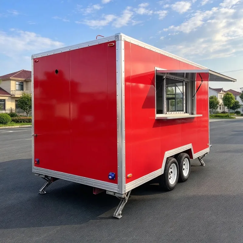 Fully Equipped Food Truck Trailer Commercial Concession Trailer Mobile Food Trailer for Burger Coffee BBQ