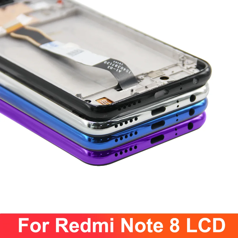 For Xiaomi Redmi Note 8 LCD Display Touch Screen, For Redmi Note8 M1908C3JH, LCD Display Replace, with Frame