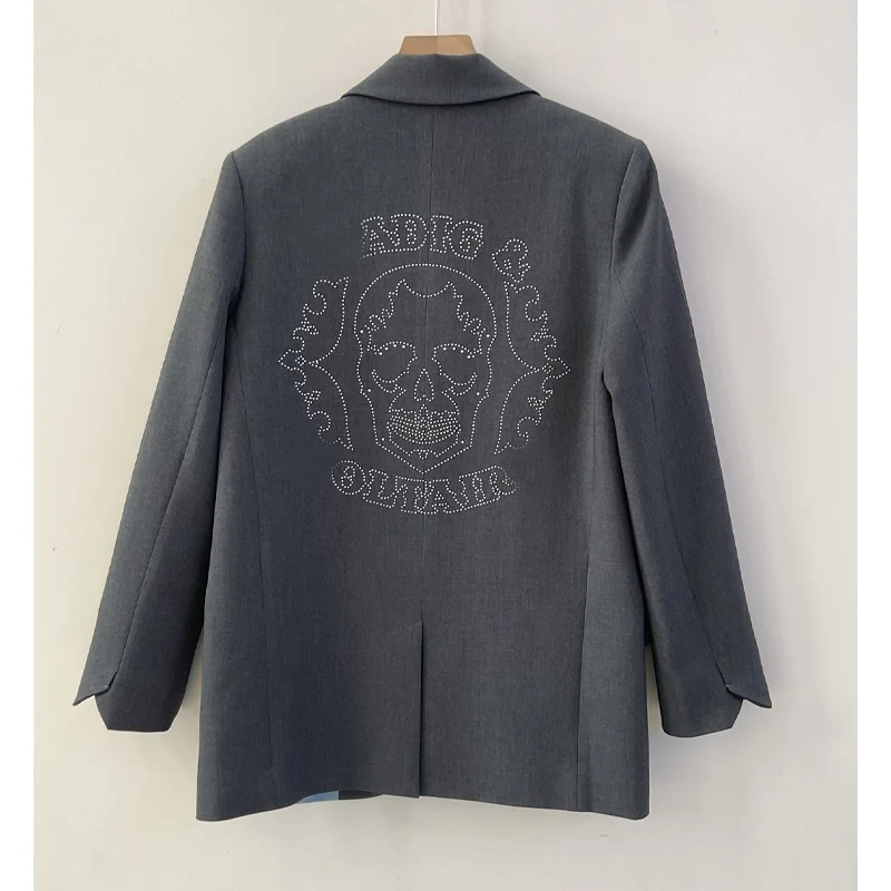 

Black Star Diamond Blazers Female Casual Lapel Suits Ladies Formal Occasion Tops Zadig Women Blazer Elegant Long Sleeve Jacket