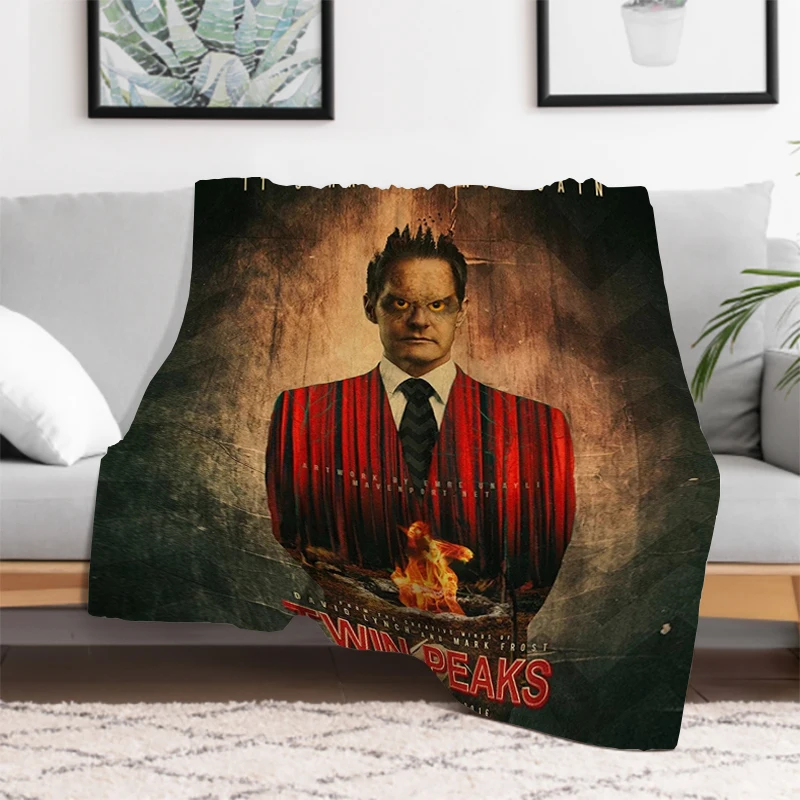 Twin Peaks TV Series Shows Classic Movie Anime Blanket Custom Microfiber Bedding Sofa Blankets & Throws Knee Fleece Fluffy Soft