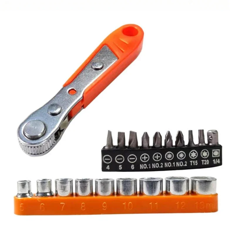 Hexagon Ratchet Spanner 1/4 Inch Mini Hex Quick Release Socket Tools Household Handle Repair Wrench Screwdriver Drill Bits Tools