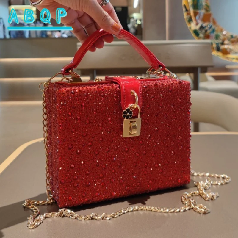 

New Women's Diamond Handbags Luxury Brand Genuine Leather Fashion Women's Diamond Shoulder Bags Diamond Shiny Women's Bags