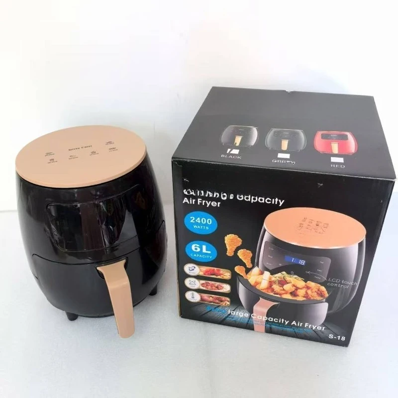 6L Smart Touch Air Fryer, Large Capacity Multi-function Oven, Oil-free Deep Fryer For Home Cooking Chips Baking Home Supply