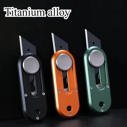 Titanium alloy mini EDC knife, unboxing art knife, portable pocket knife, keychain, outdoor EDC tool knife