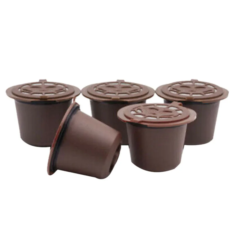 

5/Pcs Stainless Steel Filter Reusable Coffee Capsules for Nespresso Machines(B)